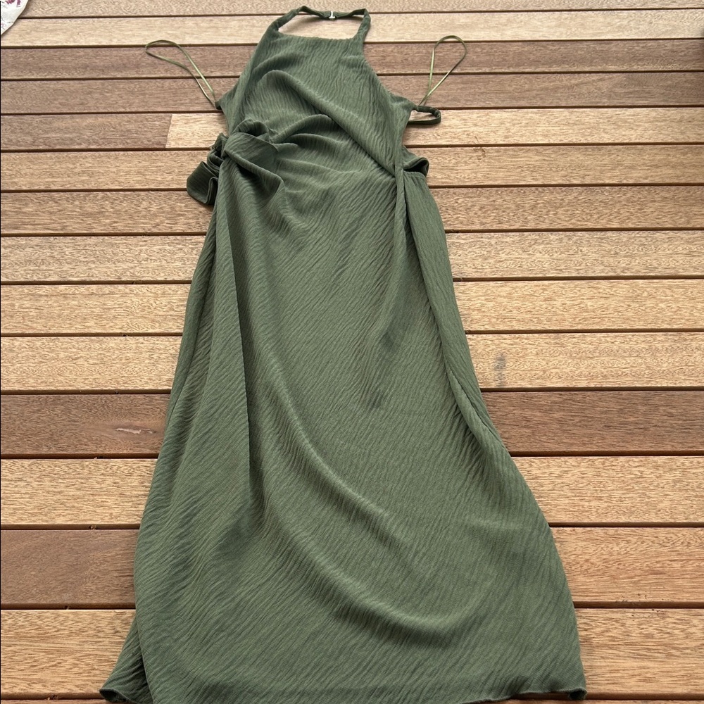 Zara Backless Green Dress